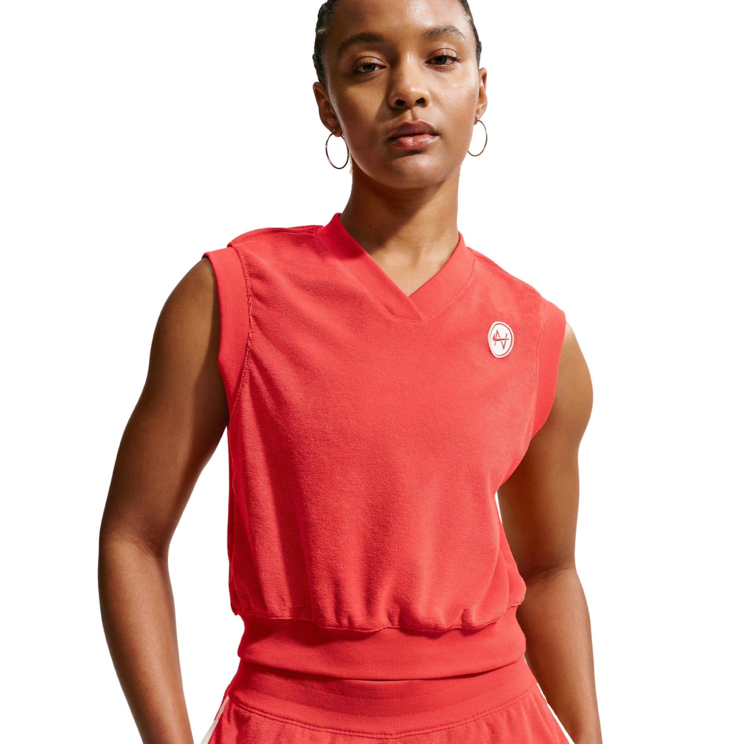 Nike Women's Sportswear Chill Terry Tank Top - CRIMSON